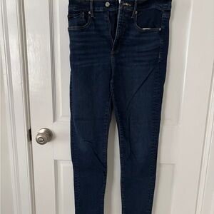 LOFT Women's Dark Blue Skinny Jeans
